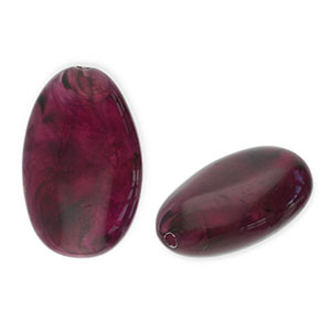 Aubergine rood ovaal 29,5*29mm