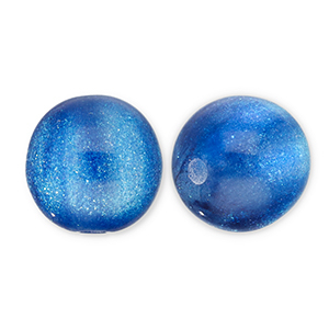 Blauw/turquoise glitter 12mm