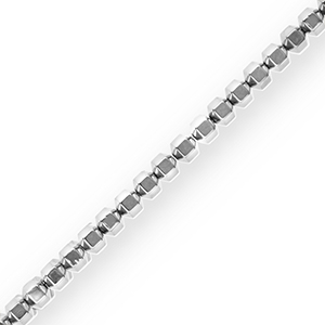 Hematite hexagon silver 6*6mm