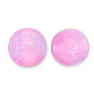 Lila roze/ab glitter 6mm