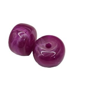 Donker magenta-wit disc 9,5*14,5mm