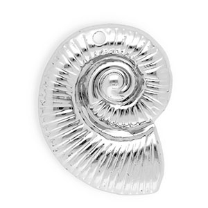 Schelphanger zilverkleur acryl 68*56mm