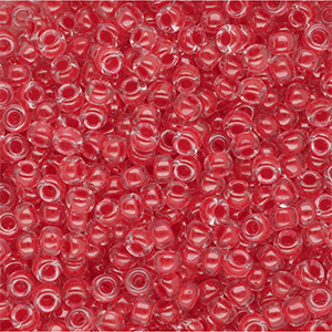 Dark coral lined crystal 3mm 8/0 8-226 (10g)