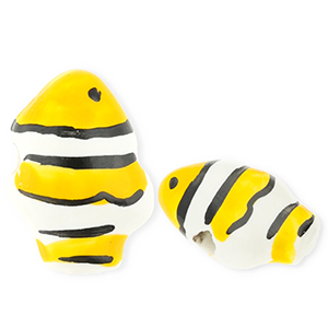 Clownvis Yellow-white-black 13,5*19mm