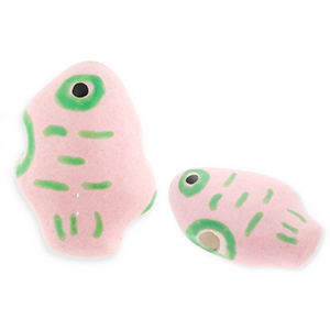 Vis Pink-licht groen 13,5*19mm