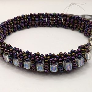 Amethyst AB/crystal cubes 18cm