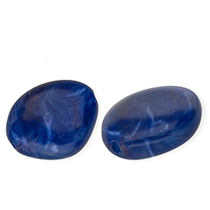 Dark blue-multicolour-white marble Irregular 23*19mm