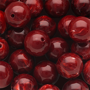 Burgundy rood wit-marble 14mm