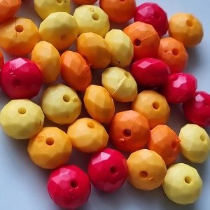 Fire facetmix acryl 8*6mm